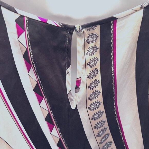 White House Black Market Silk Stretch Fitted Waist Cut Out Shoulder-Small-Short - Picture 10 of 15